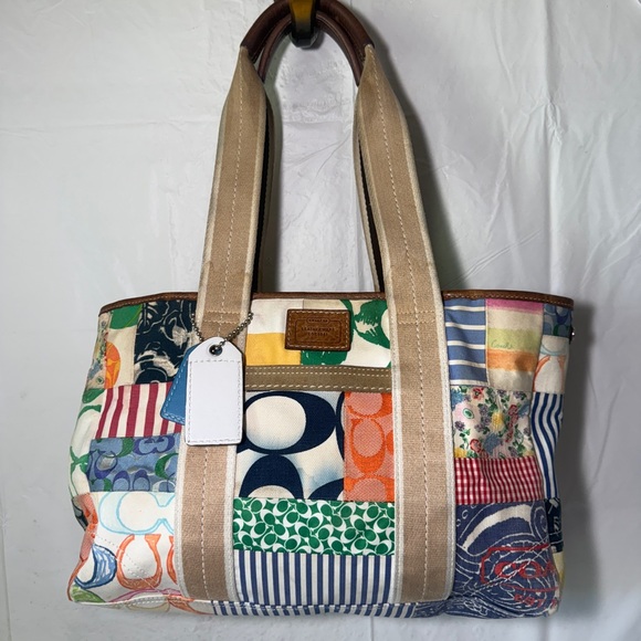 Vintage Coach Patchwork Hand Bag y2k - Picture 13 of 15
